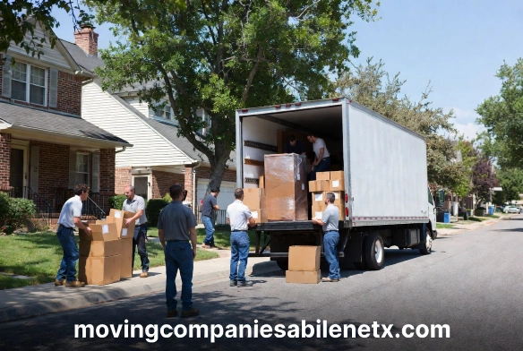 Professional movers carefully wrapping fragile items and packing boxes for a