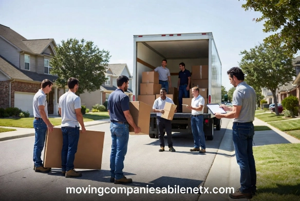 Customer signing a written price estimate from a professional moving company.